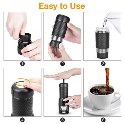 Manual Coffee Grinder - Hand Capsule Coffee Maker & Seasoning Grinder Combo Tool