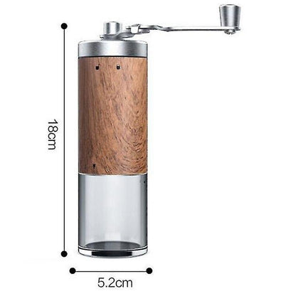 Manual Coffee Grinder - Burr Hand Mill, Portable Grinder for Travel and Camping