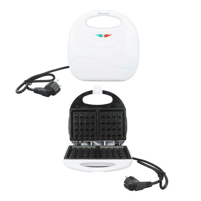 750W Mini Waffle Maker - Nonstick Aluminum Alloy Waffle Iron for Breakfast, Easy to Use