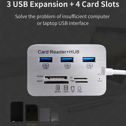 USB 3.0 HUB Combo Micro SD TF Memory Card Reader for Laptop Computer