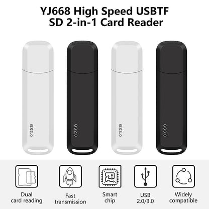 USB Memory Card Reader Adapter for SD TF Cards, for Phone and Computer