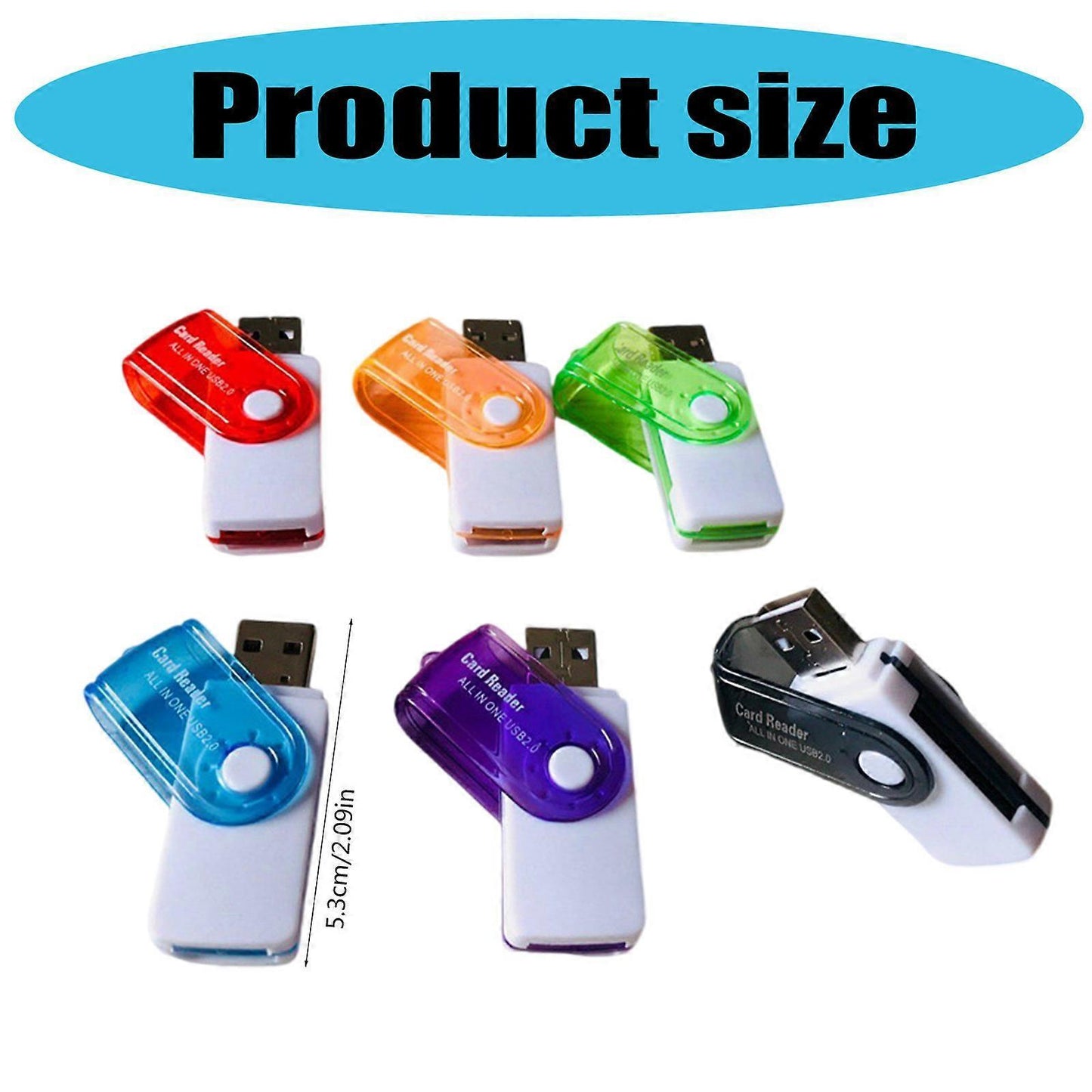 4-in-1 TF/MS Card Reader, USB Adapter for Phone and Computer Simultaneous Reading