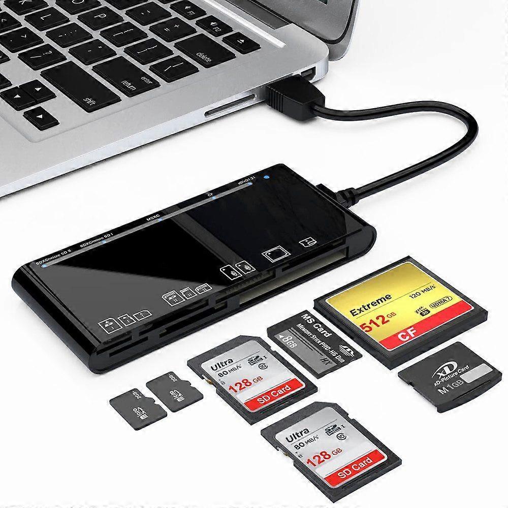 7-in-1 Mobile Phone Card Reader, TF SD Adapter for Data Storage and Transfer