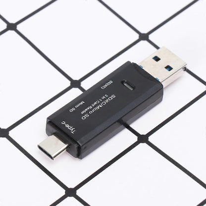 3-in-1 TF SD Card Reader USB C Adapter, Sim Card Reader for Computer and Phone