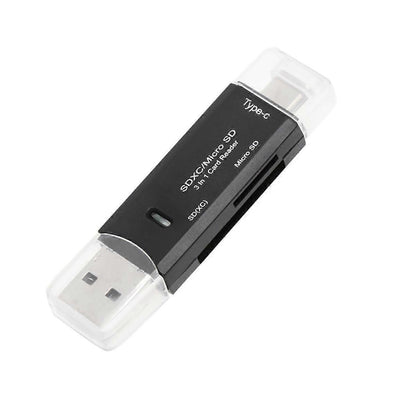 3-in-1 TF SD Card Reader USB C Adapter, Sim Card Reader for Computer and Phone