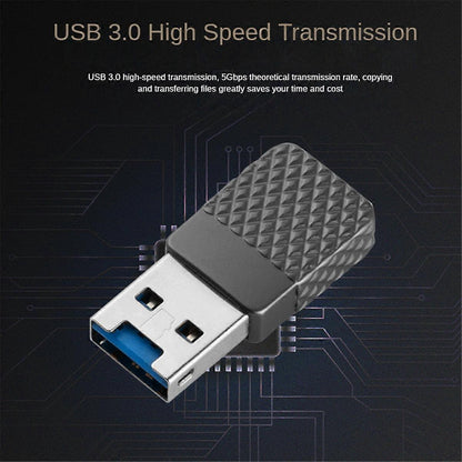 USB 3.0 Memory Card Reader Adapter for TF SD Cards, Plug and Play
