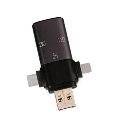 3-in-1 USB-C+USB3.0+SD Card Reader, Multi Card Adapter for Phones and Laptops