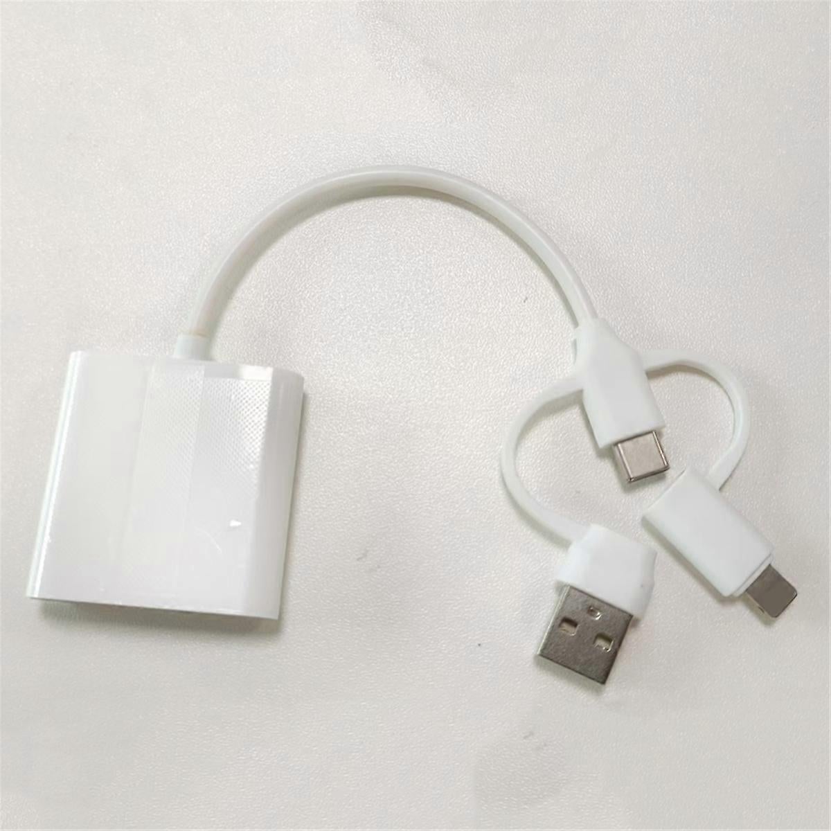 USB 2.0 & USB-C Memory Card Reader Adapter, Dual Connector TF/SD Card Reader