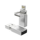 2-in-1 8pin USB Memory Card Reader for Phone/Pad, Silver Optional