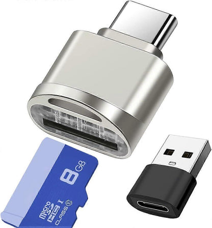 USB C to SD/TF Card Reader, Micro SD Memory Card Reader Adapter