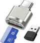 USB C to SD/TF Card Reader, Micro SD Memory Card Reader Adapter
