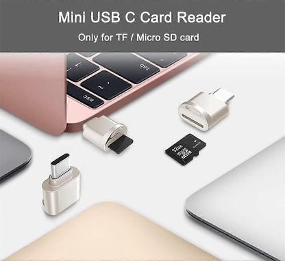 USB C to SD/TF Card Reader, Micro SD Memory Card Reader Adapter