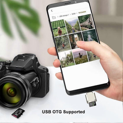 USB C to SD/TF Card Reader, Micro SD Memory Card Reader Adapter