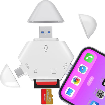 SD Card Reader for iPhone, USB Type-C Triangle TF Memory Adapter
