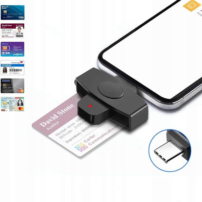 Driver Card Reader USB Adapter, Plug & Play ID/Access Cards