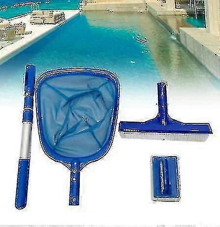 Pool Cleaning Set with Leaf Net, Sponge, Brush, Telescopic Rod
