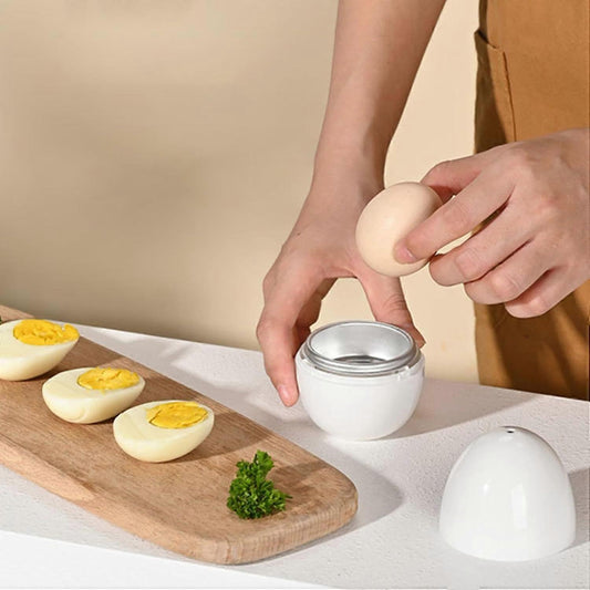 1/4 Egg Microwave Cooker with Lid, Quick Boiled Egg Maker
