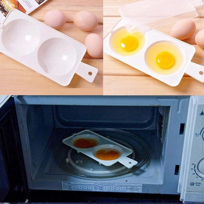 Plastic Double Egg Poacher, Microwave Egg Cooker