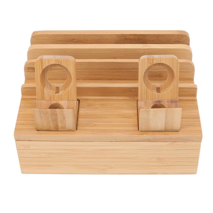 Bamboo 5-Port Charging Station Rack for Phones/Tablets/Watches