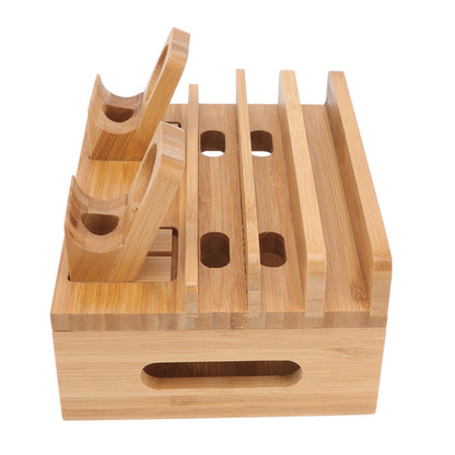 Bamboo 5-Port Charging Station Rack for Phones/Tablets/Watches