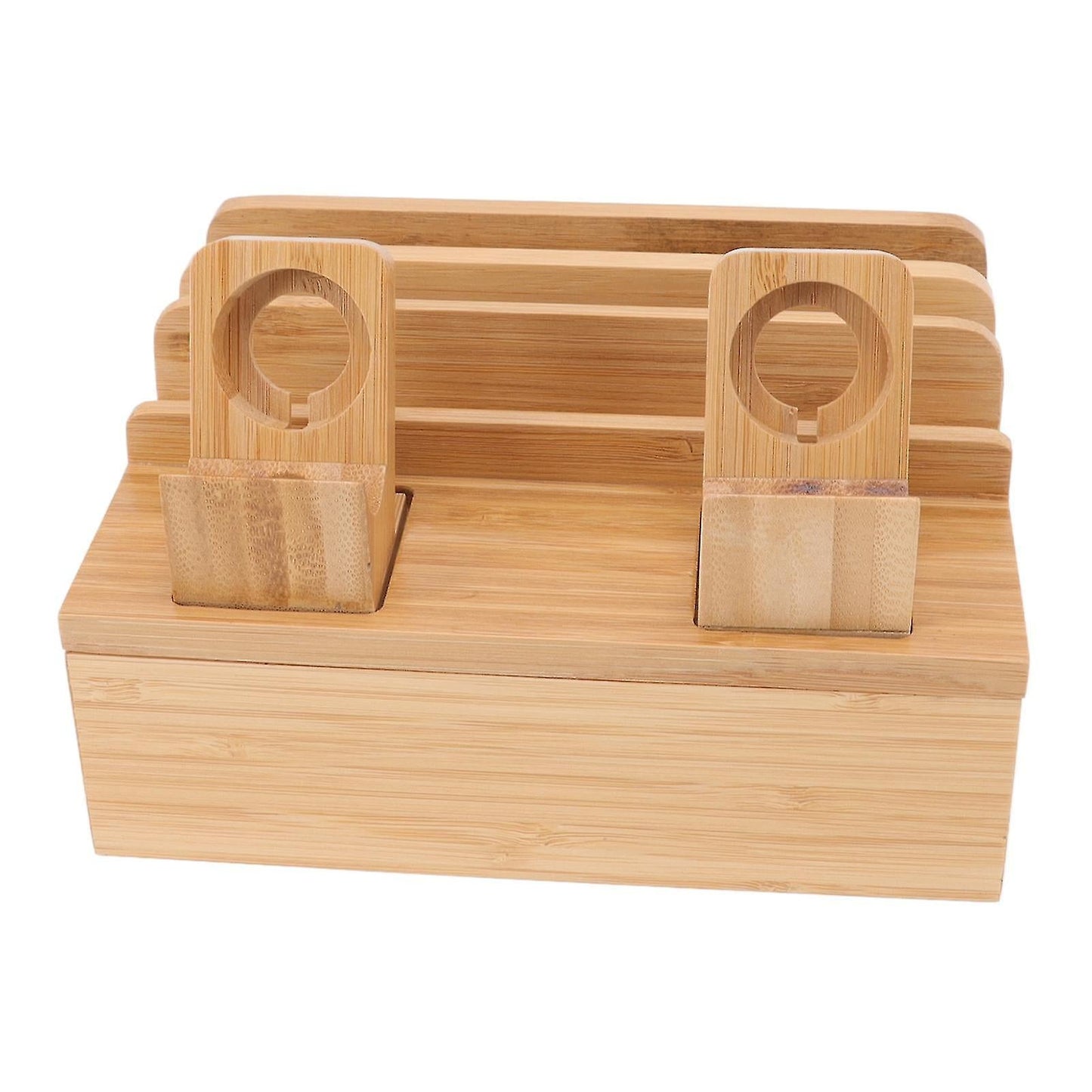 Bamboo 5-Port Charging Station Rack for Phones/Tablets/Watches