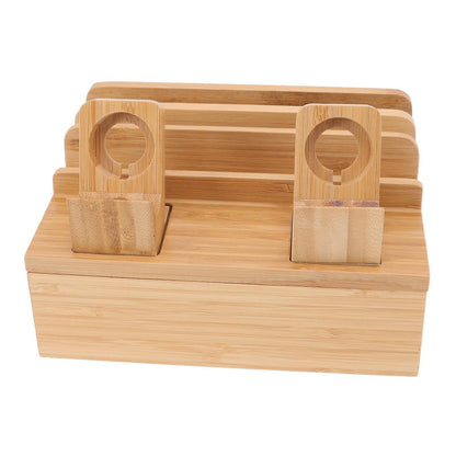 Bamboo 5-Port Charging Station Rack for Phones/Tablets/Watches