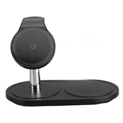 3-in-1 Charging Station for Phone, Watch & Earbuds, Black