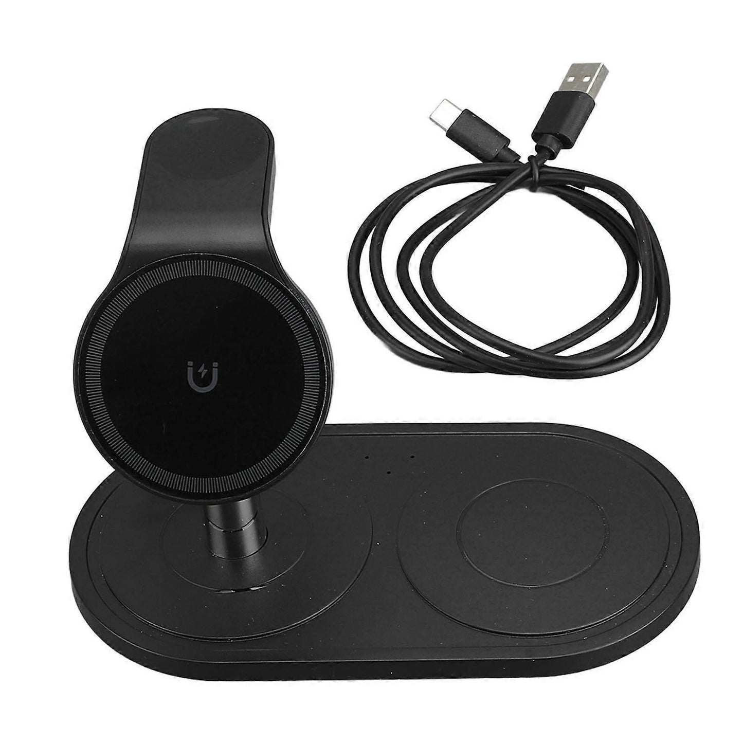 3-in-1 Charging Station for Phone, Watch & Earbuds, Black