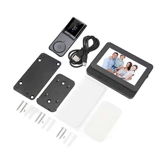 2.4G Wireless Video Doorbell with Smartphone Intercom, 256GB