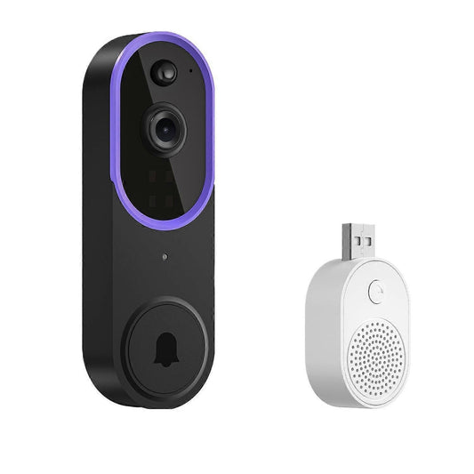 Smart Wireless Video Doorbell, HD Night Vision, Intercom Security