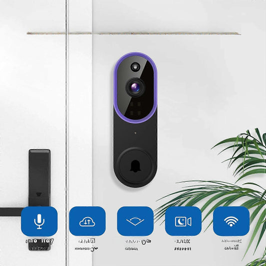 Smart Wireless Video Doorbell, HD Night Vision, Intercom Security