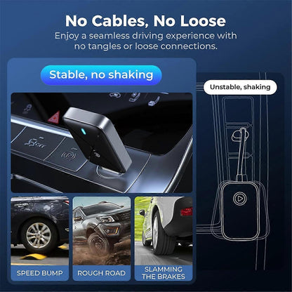 Wireless CarPlay Adapter for iOS, Mini Dongle Converts Wired to Wireless CarPlay
