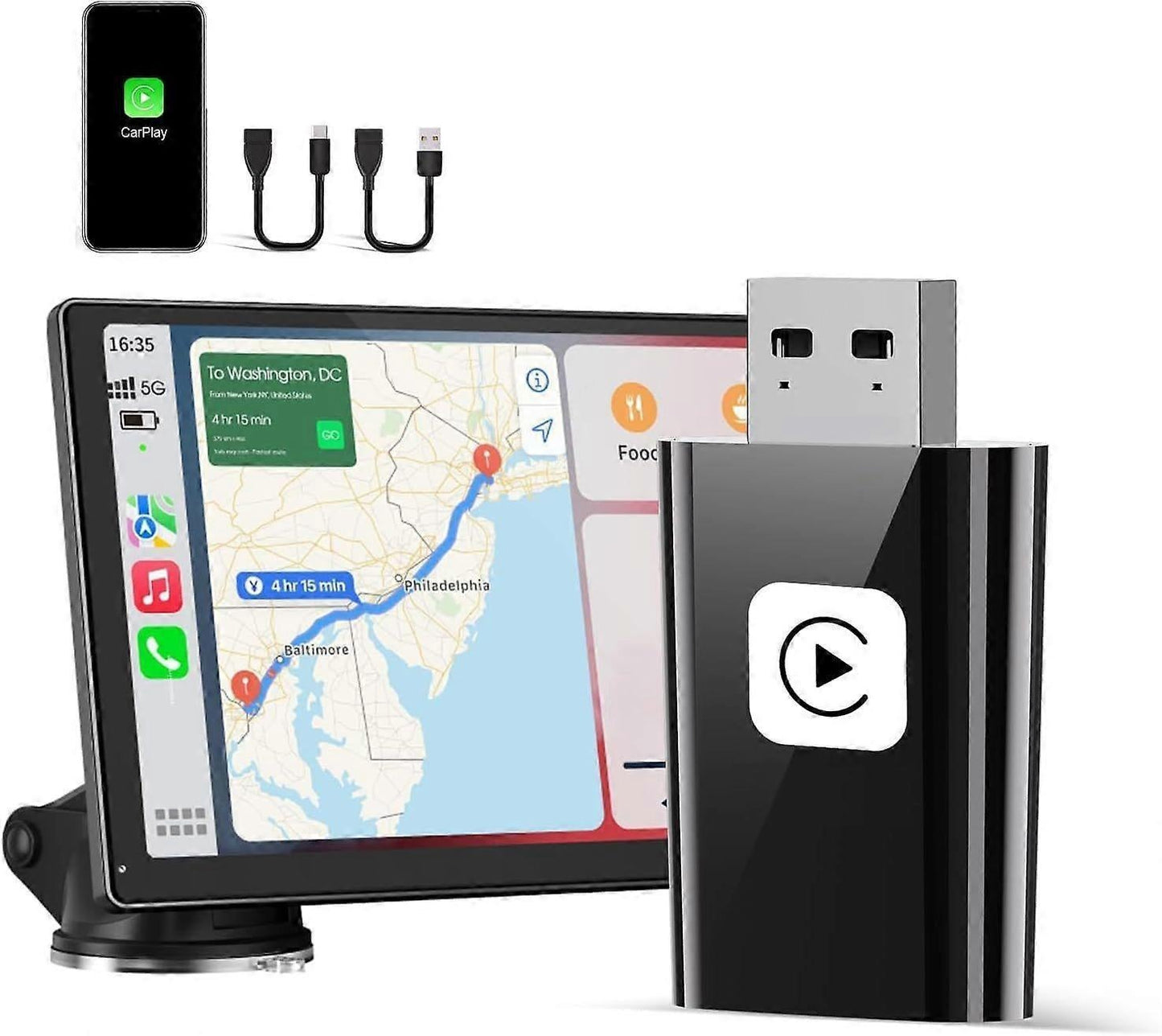 Wireless CarPlay Adapter, Fast & Compact CarPlay Dongle Converter