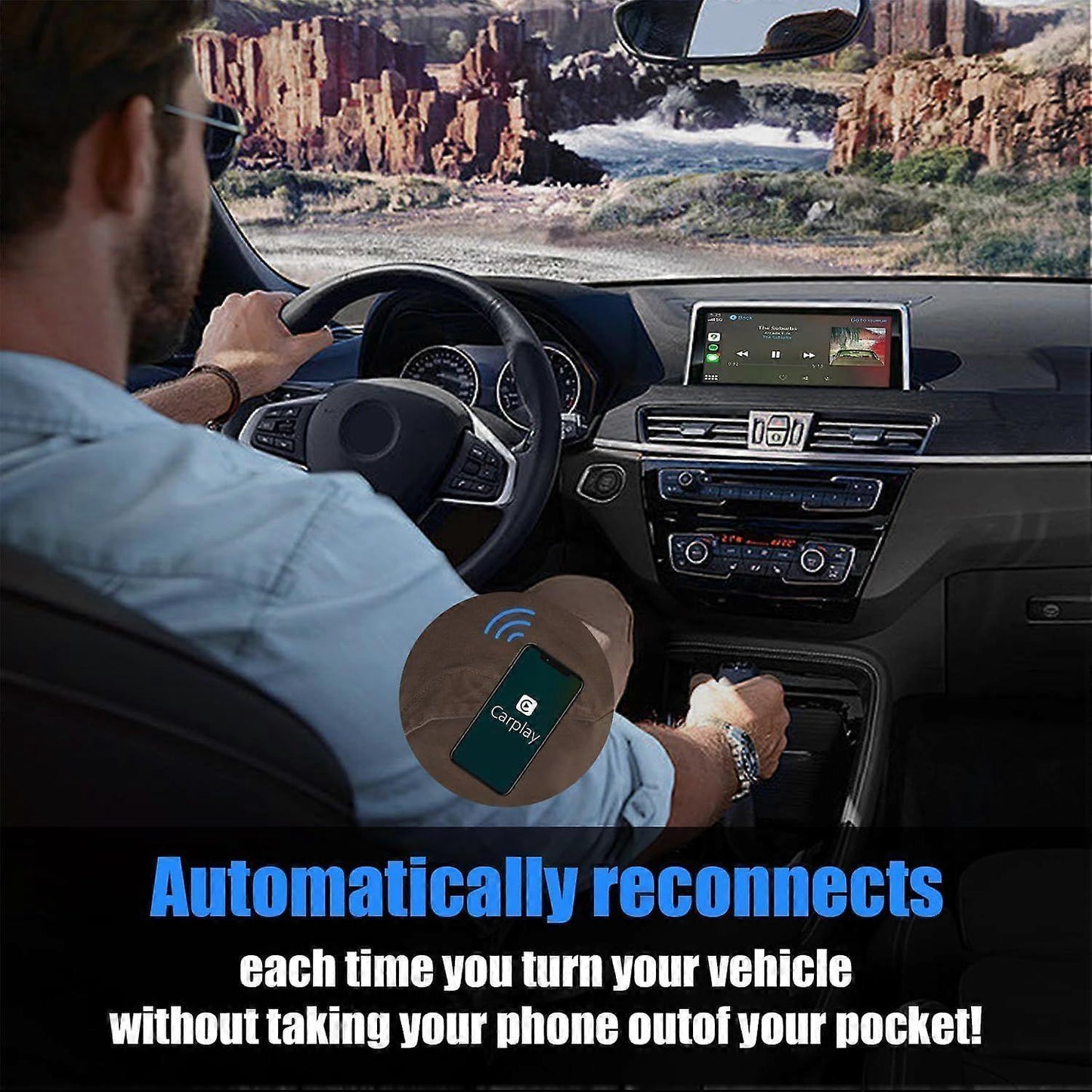 Wireless CarPlay Adapter, Fast & Compact CarPlay Dongle Converter