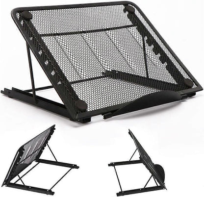 Foldable Aluminum Laptop Stand, Adjustable Ventilated Stand for Laptop/Tablet/Phone