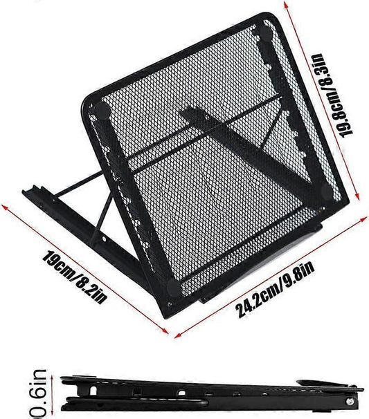 Foldable Aluminum Laptop Stand, Adjustable Ventilated Stand for Laptop/Tablet/Phone
