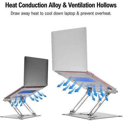 Adjustable Laptop Stand, Ergonomic Laptop Holder - Silver