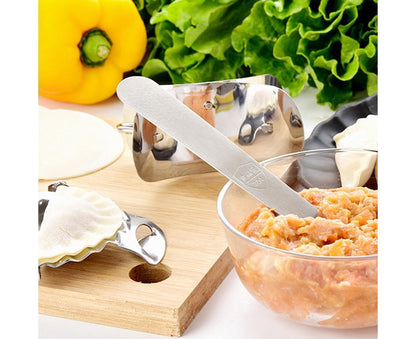 3Pcs Stainless Steel Dumpling Maker Slicer Stuffing Spoon Dough Presser Mould-L