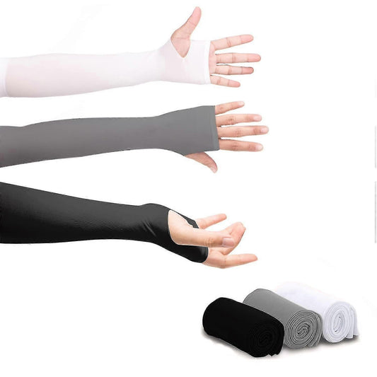 3 Pairs UV Protection Arm Sleeves for Men & Women Sun Shield