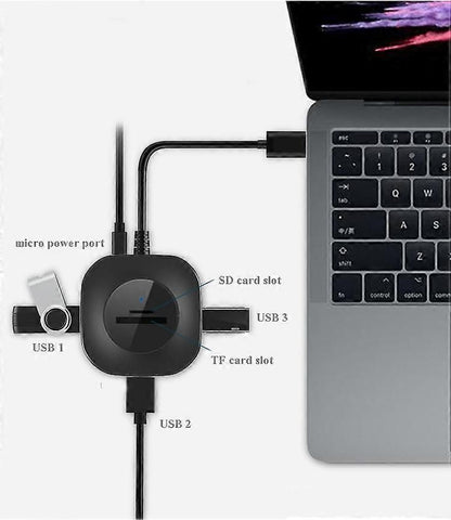 H25-3.0 USB Hub: 3 Ports + TF/SD Card Reader for Computer/Notebook