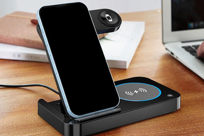3 In 1 Wireless Charger for Samsung iPhone Apple Watch