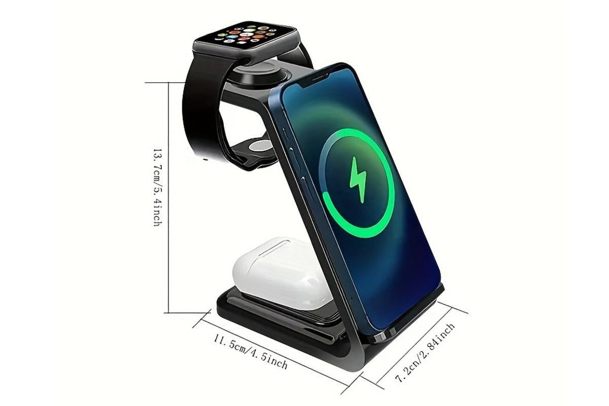 3 in 1 Wireless Charger Dock Charging Station for Apple Watch iPhone Apple AirPods
