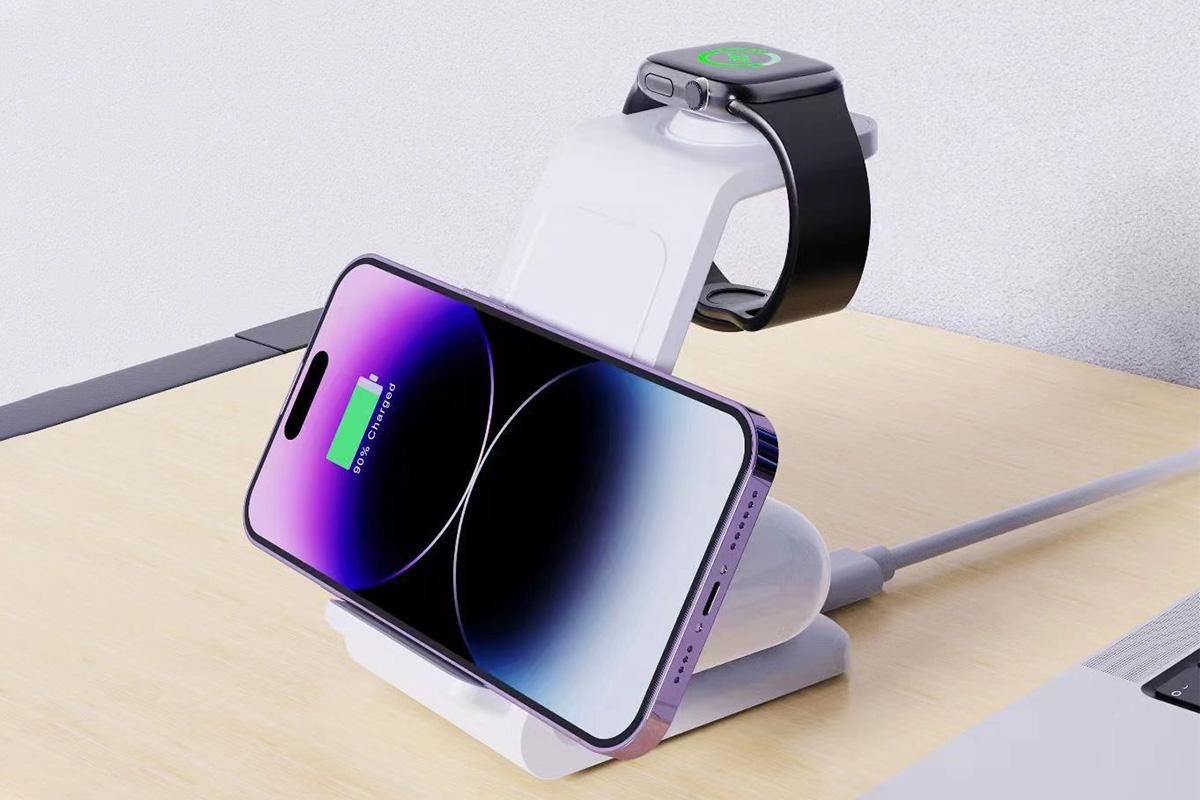 3 in 1 Wireless Charger Dock Charging Station for Apple Watch iPhone Apple AirPods