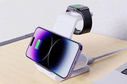 3 in 1 Wireless Charger Dock Charging Station for Apple Watch iPhone Apple AirPods