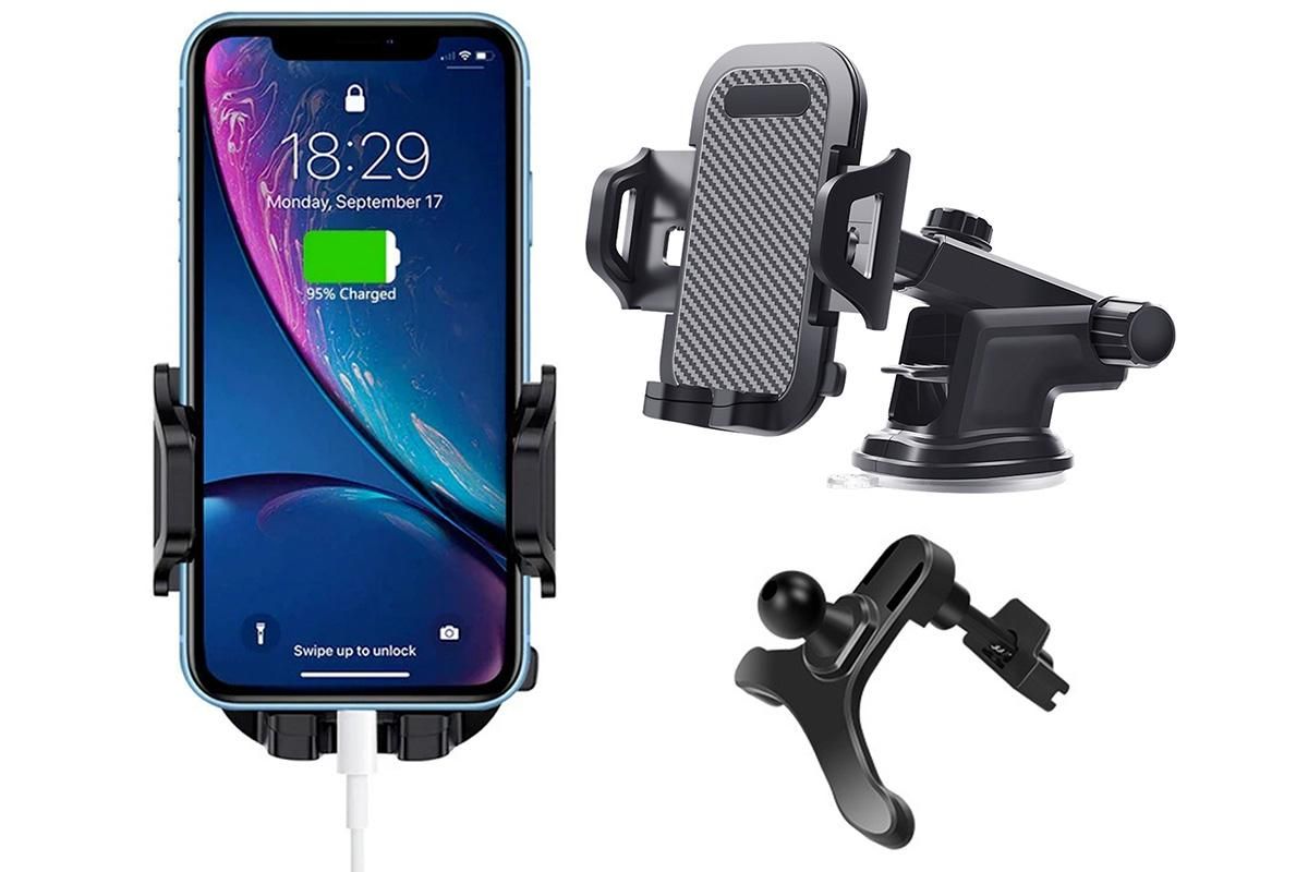 Universal Car Phone Holder Suction Mount Adjustable Dashboard Windscreen Stand