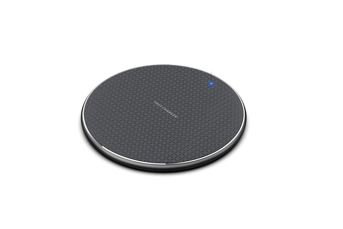 Wireless Fast Charger Smartphone Charger Qi Charging for Apple, Samsung and Smart Phones (Black)
