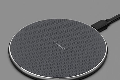 Wireless Fast Charger Smartphone Charger Qi Charging for Apple, Samsung and Smart Phones (Black)