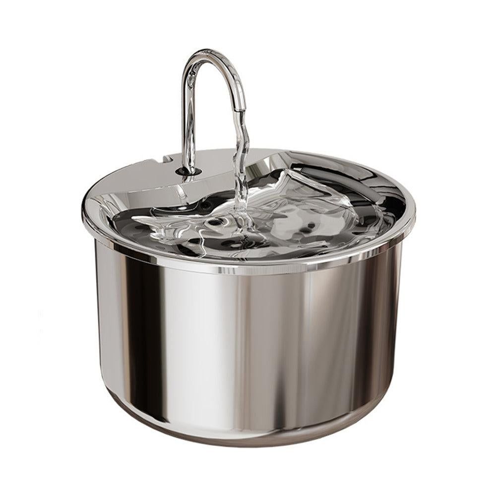 FT444 1.8L Electric Pet Water Dispenser Automatic Stainless Steel Cat Dog Fountain