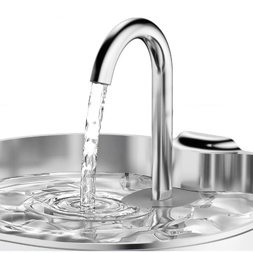 USB 2.2L Stainless Steel Pet Water Fountain for Cats and Small Dogs