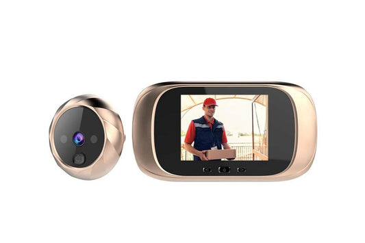 Wireless Digital Door Peephole LCD Display Door Viewer with Camera Home Security System -Gold